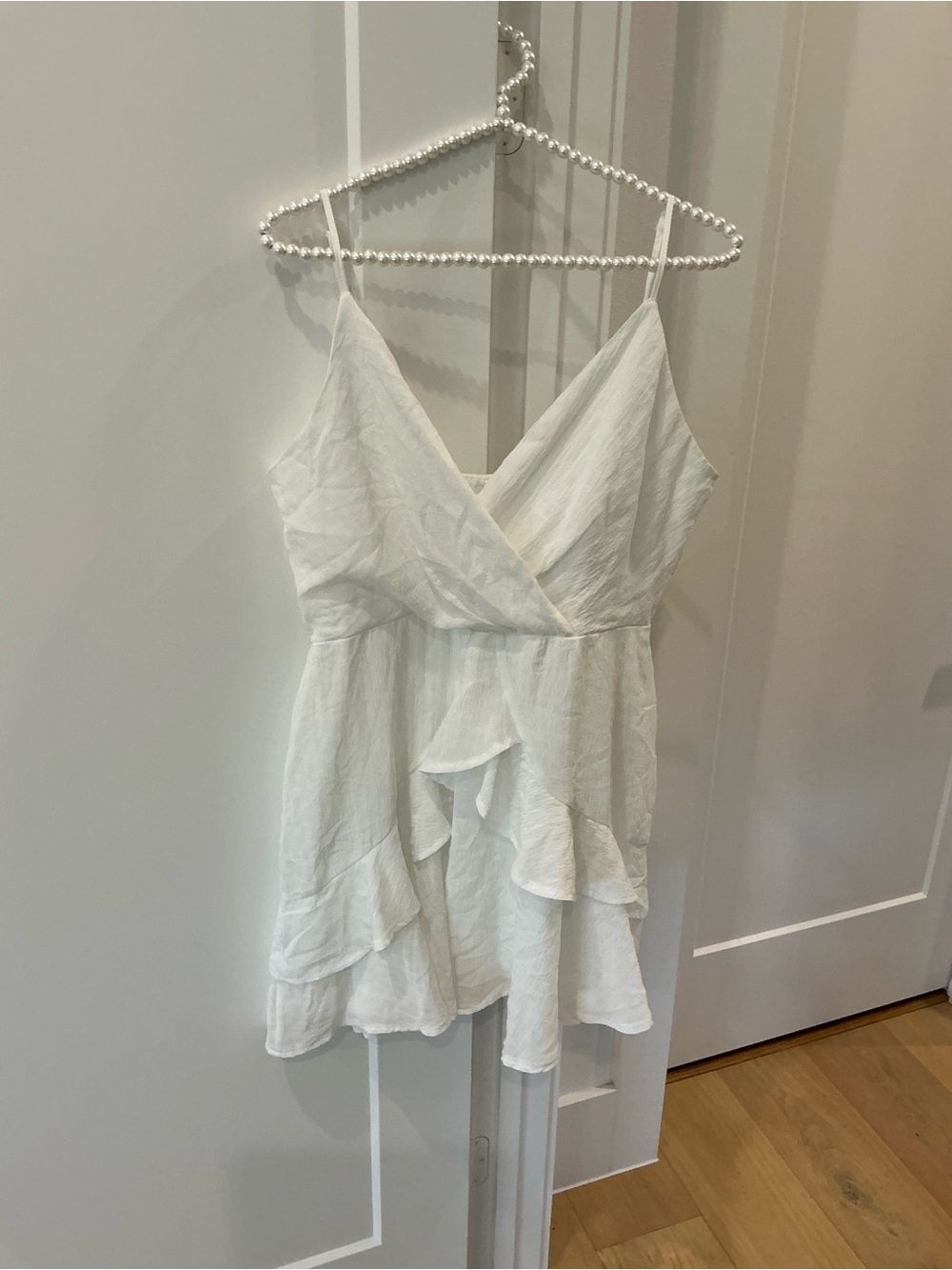 🪽ADORBS Blue Rain Ruffle V Neck Dress XL🪽